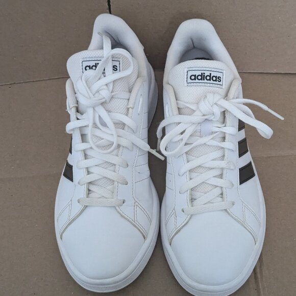 Adidas Grand Court Base Low Women's Casual Shoes White Black EE7968 Sz 7.5 - Picture 4 of 13